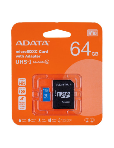 Karta Pamięci Adata Premier Ausdx64Guicl10A1-Ra1 (64Gb  Class 10  Adapter)