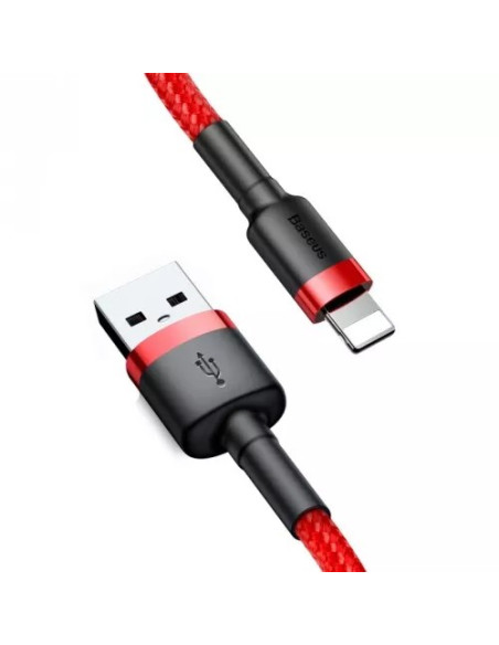 Baseus Kabel Lightning Usb Cafule1,5A 2M Czerwony