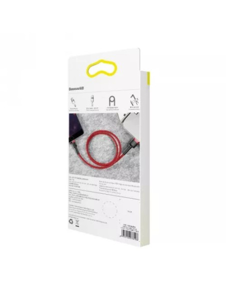 Baseus Kabel Lightning Usb Cafule1,5A 2M Czerwony