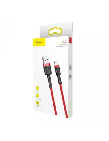 Baseus Kabel Lightning Usb Cafule1,5A 2M Czerwony