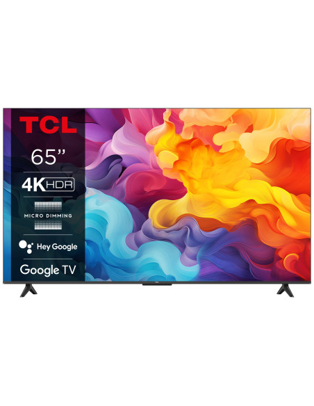 Telewizor Tcl 65P655 Led 65'' 4K Ultra Hd Google Tv Dolby Audio Dvb-T2 Czarny