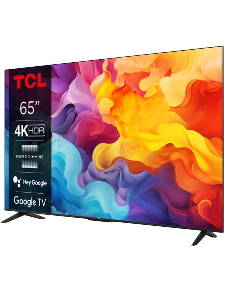Telewizor Tcl 65P655 Led 65'' 4K Ultra Hd Google Tv Dolby Audio Dvb-T2 Czarny