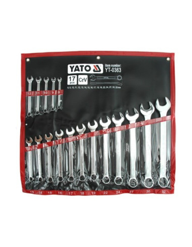 Klucze Płasko-Oczkowe 8-32 17Szt Yt-0363 Yato