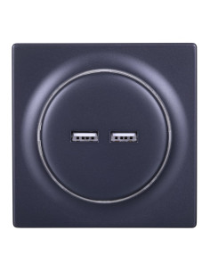Fibaro Gniazdo Usb Walli N Usb Outlet Antracyt
