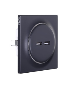 Fibaro Gniazdo Usb Walli N Usb Outlet Antracyt 2