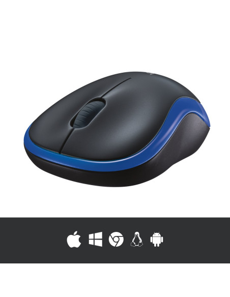 Mysz Bezprzewodowa Logitech M185 910-002236 (Optyczna  1000 Dpi  Kolor Niebieski)