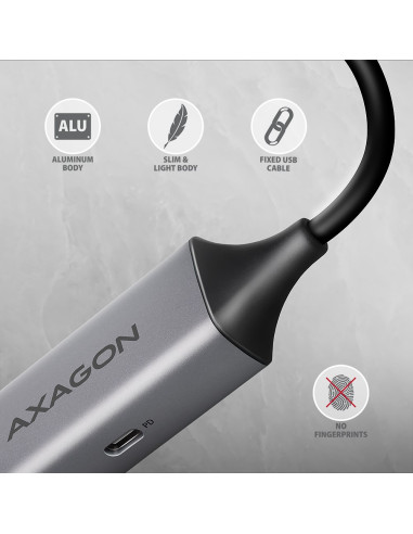 Axagon Ade-Txpd Stacja Dokująca Przewodowa Usb 3.2 Gen 1 (3.1 Gen 1) Type-C Szary