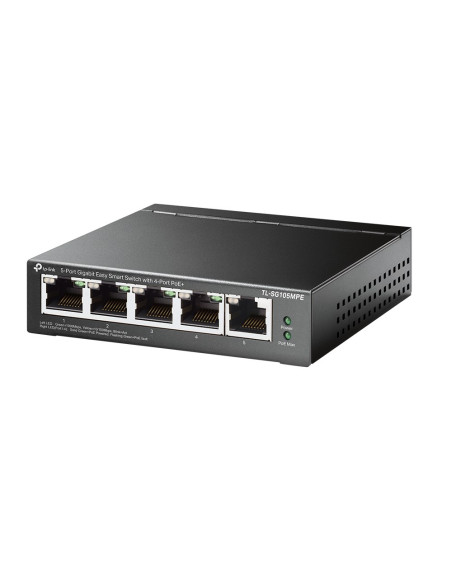 Tp-Link Tl-Sg105Mpe Łącza Sieciowe L2 Gigabit Ethernet (10/100/1000) Obsługa Poe Czarny