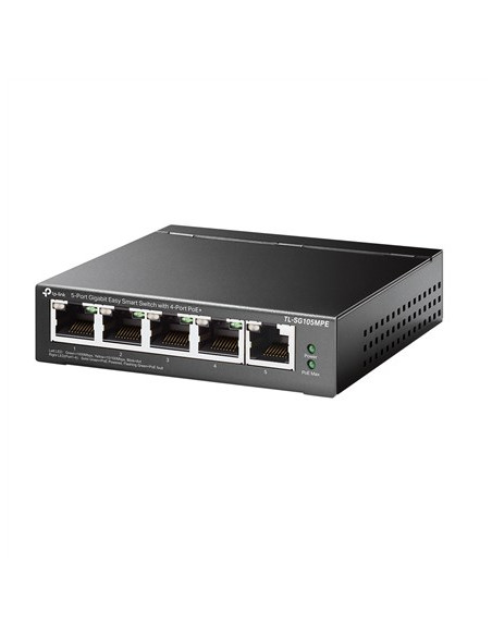 Tp-Link Tl-Sg105Mpe Łącza Sieciowe L2 Gigabit Ethernet (10/100/1000) Obsługa Poe Czarny