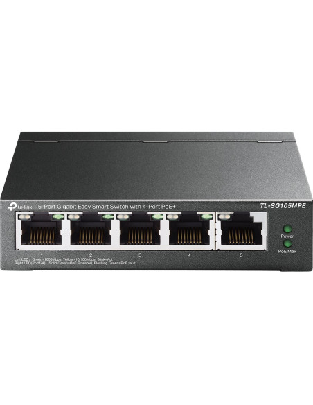 Tp-Link Tl-Sg105Mpe Łącza Sieciowe L2 Gigabit Ethernet (10/100/1000) Obsługa Poe Czarny
