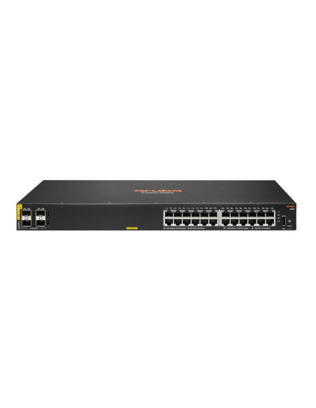 Aruba 6100 24G Class4 Poe 4Sfp+ 370W Zarządzany L3 Gigabit Ethernet (10/100/1000) Obsługa Poe 1U Czarny