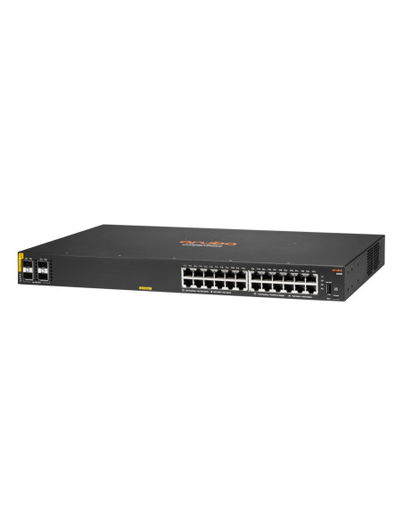Aruba 6100 24G Class4 Poe 4Sfp+ 370W Zarządzany L3 Gigabit Ethernet (10/100/1000) Obsługa Poe 1U Czarny