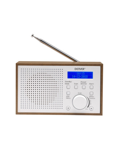 Kompaktowe Radio Dab+/Fm Denver Dab-46 Białe