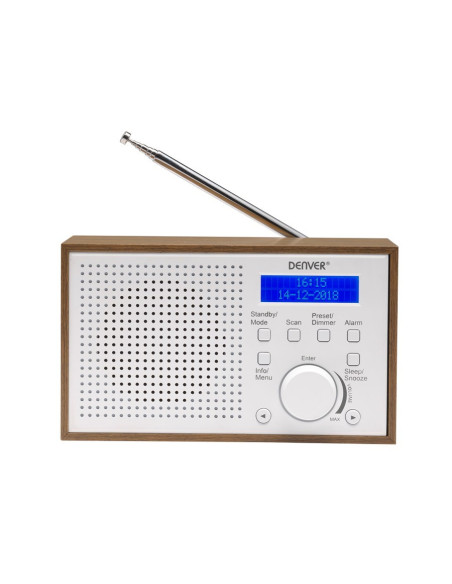 Kompaktowe Radio Dab+/Fm Denver Dab-46 Białe