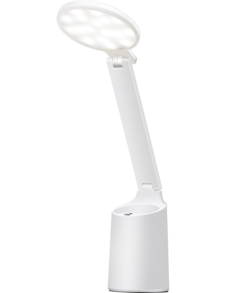 Nowoczesna Lampka Na Biurko Led Activejet Future Biała Z Wbudowaną Baterią Akumulatorem Wielokrotnego Ładowania