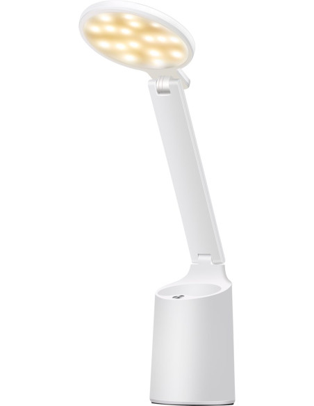 Nowoczesna Lampka Na Biurko Led Activejet Future Biała Z Wbudowaną Baterią Akumulatorem Wielokrotnego Ładowania