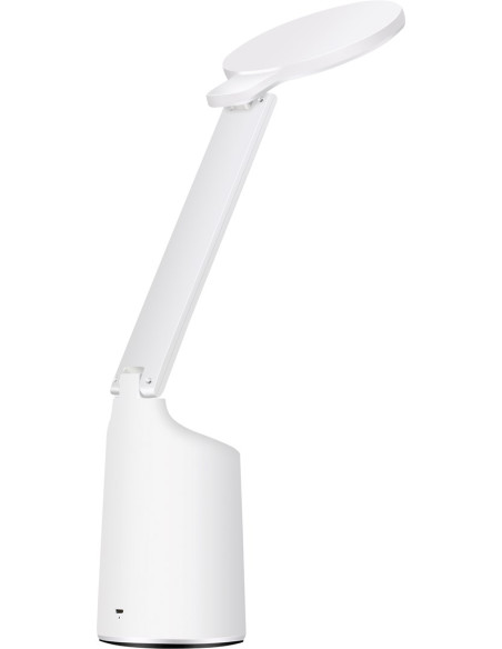 Nowoczesna Lampka Na Biurko Led Activejet Future Biała Z Wbudowaną Baterią Akumulatorem Wielokrotnego Ładowania