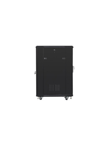 Lanberg Szafa Rack Stojąca 19" 22U 600X800 Drzwi Perforowane Czarna (Flat Pack)