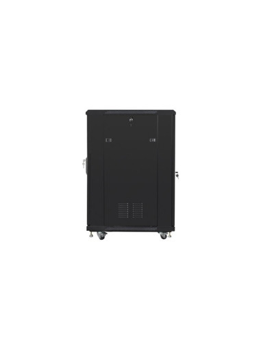 Lanberg Szafa Rack Stojąca 19" 22U 600X800 Drzwi Perforowane Czarna (Flat Pack)