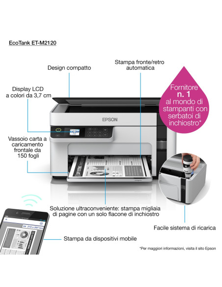Urządzenie Wielofunkcyjne Epson Ecotank M2120