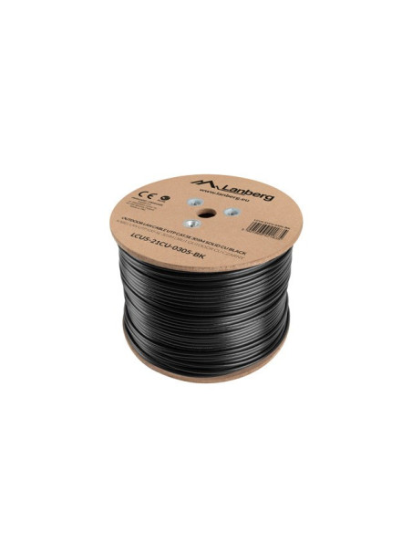Kabel Sieciowy Zewnętrzne Lanberg Lcu5-21Cu-0305-Bk (Utp  305M  Kat. 5E  Kolor Czarny)
