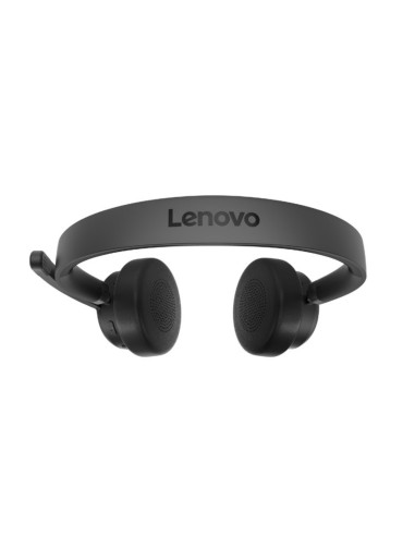 Lenovo Wireless Voip Headset Zestaw Słuchawkowy Bezprzewodowy Opaska Na Głowę Biuro/Centrum Telefoniczne Bluetooth Czarny
