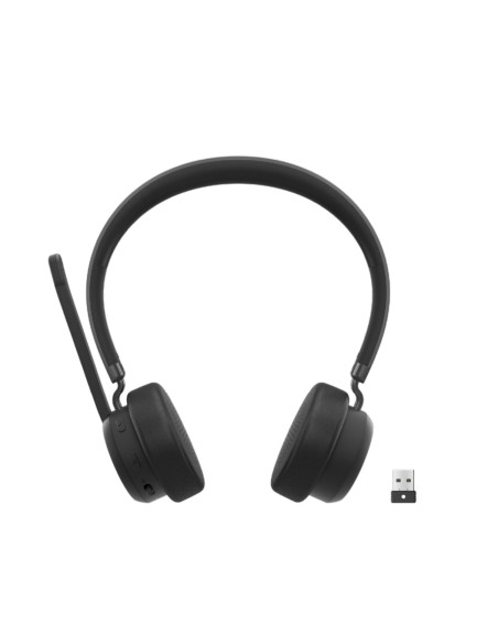 Lenovo Wireless Voip Headset Zestaw Słuchawkowy Bezprzewodowy Opaska Na Głowę Biuro/Centrum Telefoniczne Bluetooth Czarny