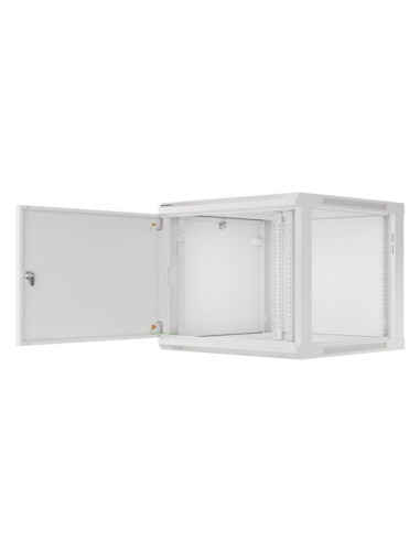 Lanberg Szafa Wisząca Rack 19" 9U 600X600 Drzwi Metalowe Szara (Flat Pack) Wf01-6609-00S