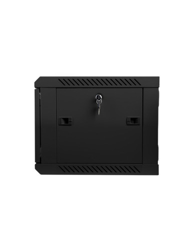 Szafa Jednosekcyjna, Zamykana Na Zamek Lanberg Wf01-6406-10B (6U  368Mm / 600Mm / 450 Mm  Wisząca  Szklane  19''  Kolor Czarny)