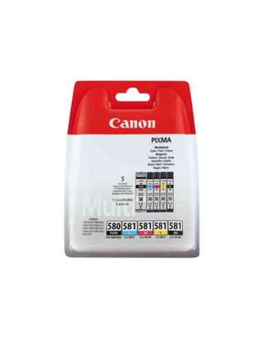 Canon Cli-581 Multipack Nabój Z Tuszem Oryginalny Czarny, Cyjan, Purpurowy, Żółty