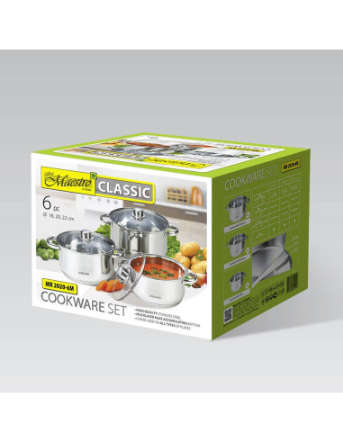 Zestaw Garnków Maestro Mr-2020-6M 6 Elementów