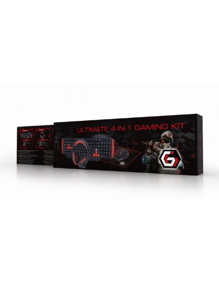 Gembird Zestaw Gamingowy Ggs-Umg4-02 4W1 Klawiatura, Mysz, Podkładka, Słuchawki