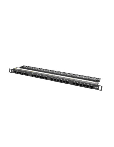 Patch Panel Lanberg Ppu6-0024-B (0.5U  Kat. 6  24Xrj-45)