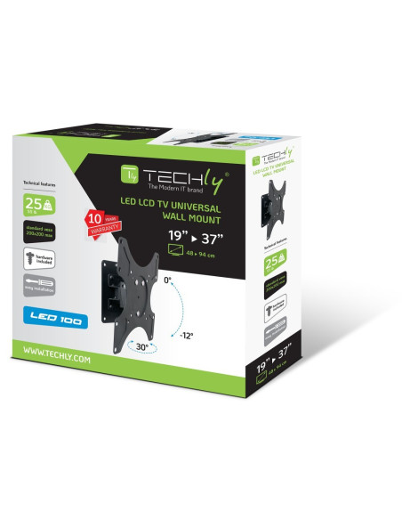 Techly Uchwyt Ścienny Tv Led/Lcd 17-37 Cali 25Kg O