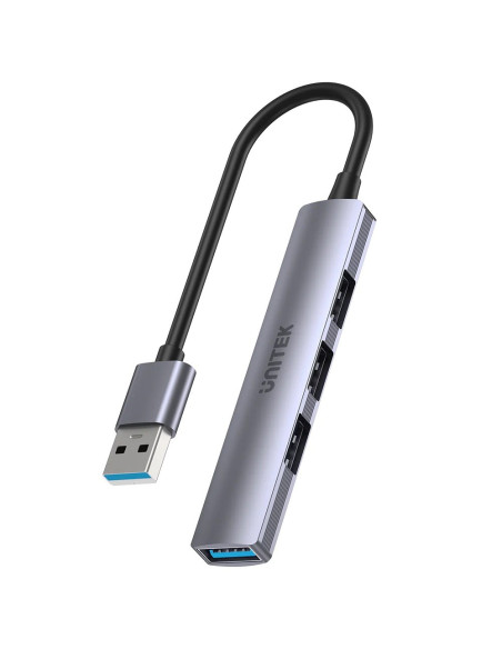 Unitek Hub Usb-A 1Xusb-A 5 Gbps, 3Xusb-A 2.0 Alu