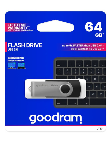 Pendrive Goodram Twister Uts3-0640K0R11 (64Gb  Usb 3.0  Kolor Czarny)