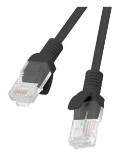 Patchcord Kat.5E Utp 1M Czarny Fluke Passed Lanberg 10-Pack