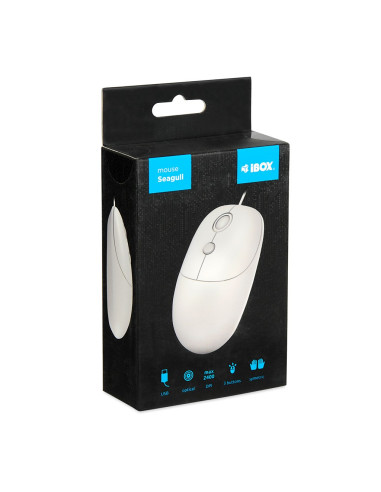 Mysz I-Box I011 Seagull, Przewodowa, Biała