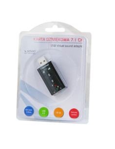 Karta Dźwiękowe Savio Ak-01 (Zewnętrzna  Usb 2.0) 2