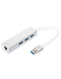 Hub 3-Portowy Usb 3.0 Superspeed Z Langigabit Lan Adapter, Aluminium