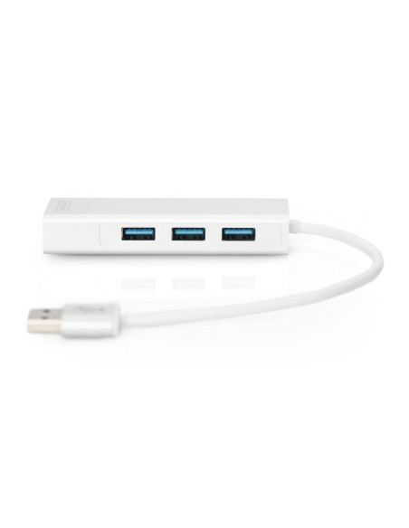 Hub 3-Portowy Usb 3.0 Superspeed Z Langigabit Lan Adapter, Aluminium