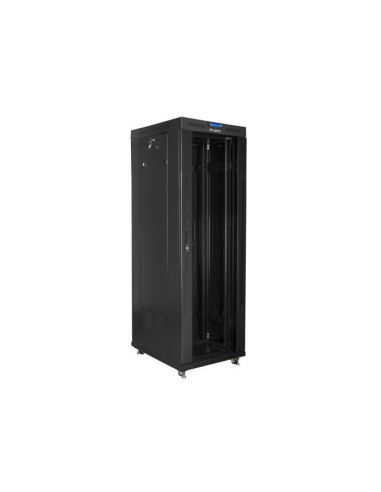 Lanberg Szafa Stojąca Rack 19" 37U 600X800 Drzwi Szklane Lcd Czarna Ff01-6837-12Bl (Flat Pack)