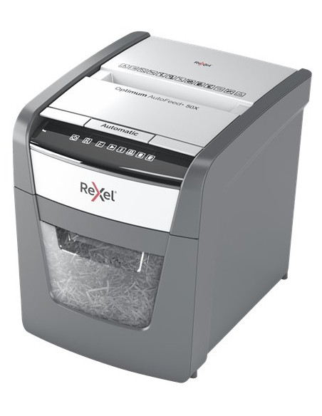 Rexel Niszczarka Optimum Autofeed+ 50X, (P-4), 50 Kartek, 20 L Kosz