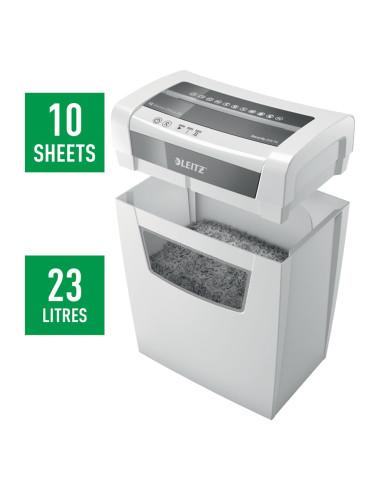 Leitz Niszczarka Iq Home Office P4, 10 Kartek, 23 L Kosz