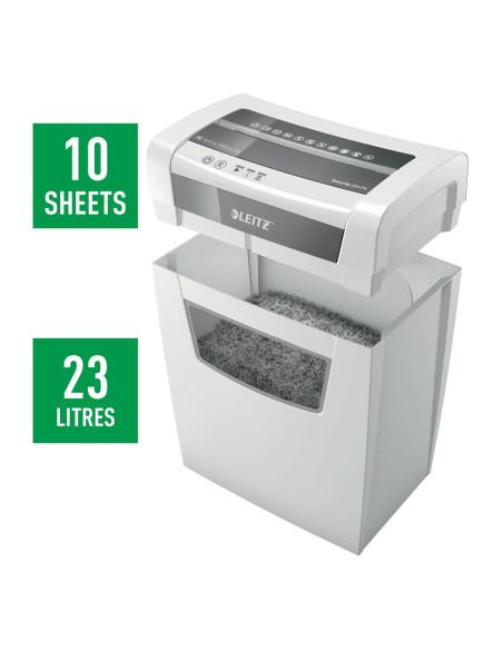 Leitz Niszczarka Iq Home Office P4, 10 Kartek, 23 L Kosz