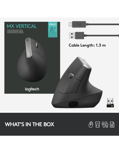 Mysz Logitech Mx 910-005448 (Optyczna  4000 Dpi  Kolor Czarny)
