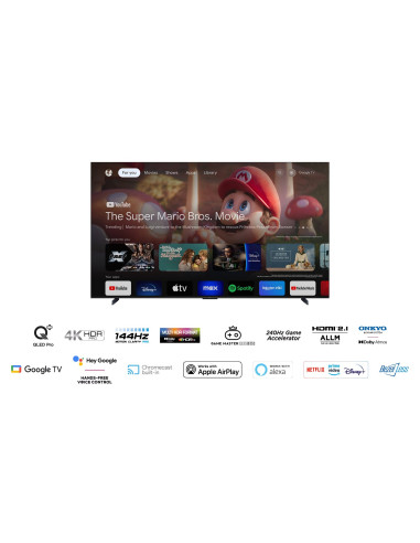 Telewizor Tcl 98C655 Qled 98" 4K Ultra Hd 120Hz Google Tv Dolby Vision Iq Titan