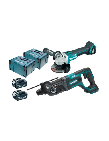 Makita.zes.combo 18V Dlx2153Tj1 Dga504+Dhr241 2X5,0Ah ...