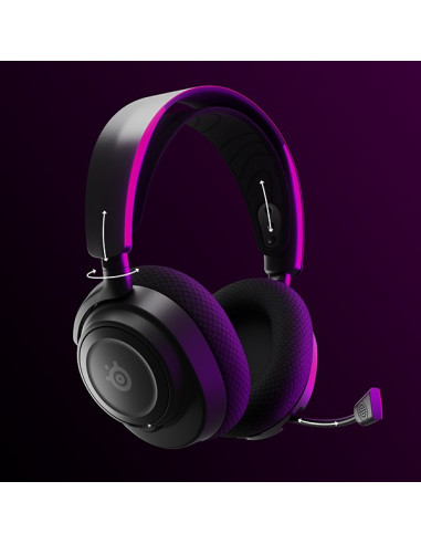Steelseries Arctis Nova 7 Zestaw Słuchawkowy Bezprzewodowy Opaska Na Głowę Gaming Usb Type-C Bluetooth Czarny