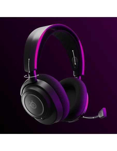 Steelseries Arctis Nova 7 Zestaw Słuchawkowy Bezprzewodowy Opaska Na Głowę Gaming Usb Type-C Bluetooth Czarny